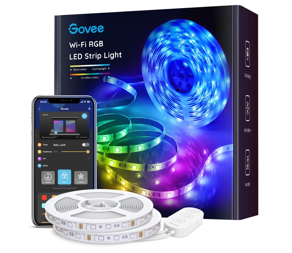 Govee - LED RGB Stmívatelný pásek SMART LED/36W/24V 10m Wi-Fi H61103A3