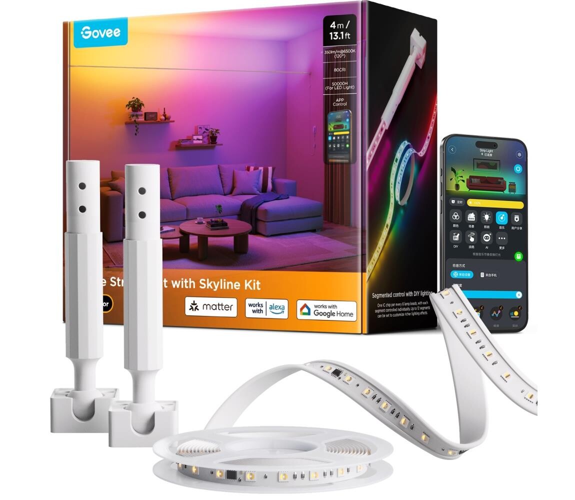 Govee - LED RGBICWW Závěsný pásek LED/36W/24V 4m Skyline Matter Wi-Fi H61B83H1