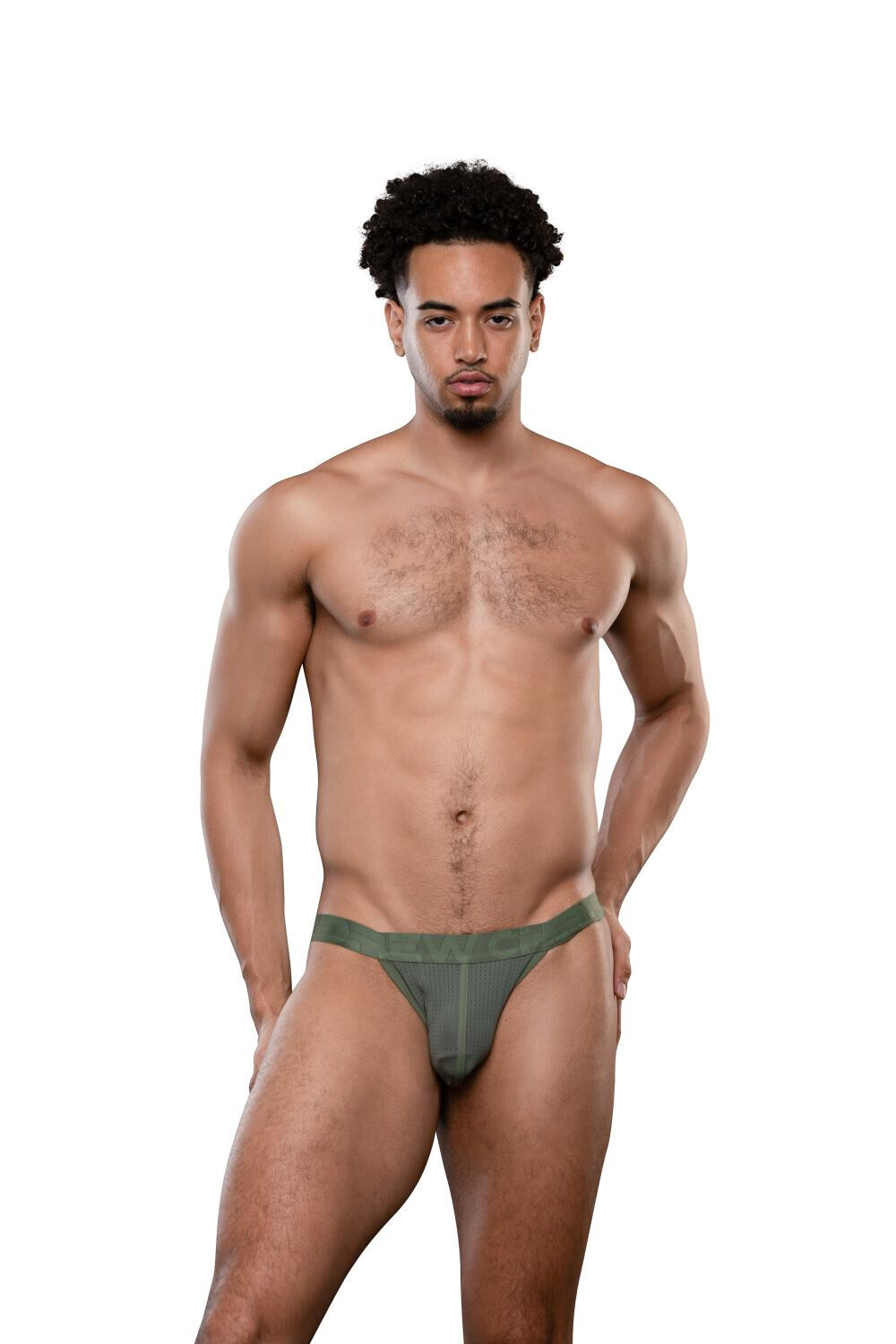 Pánské slipy Andrew Christian zelené MESH GYM (93634-OLIVE) L