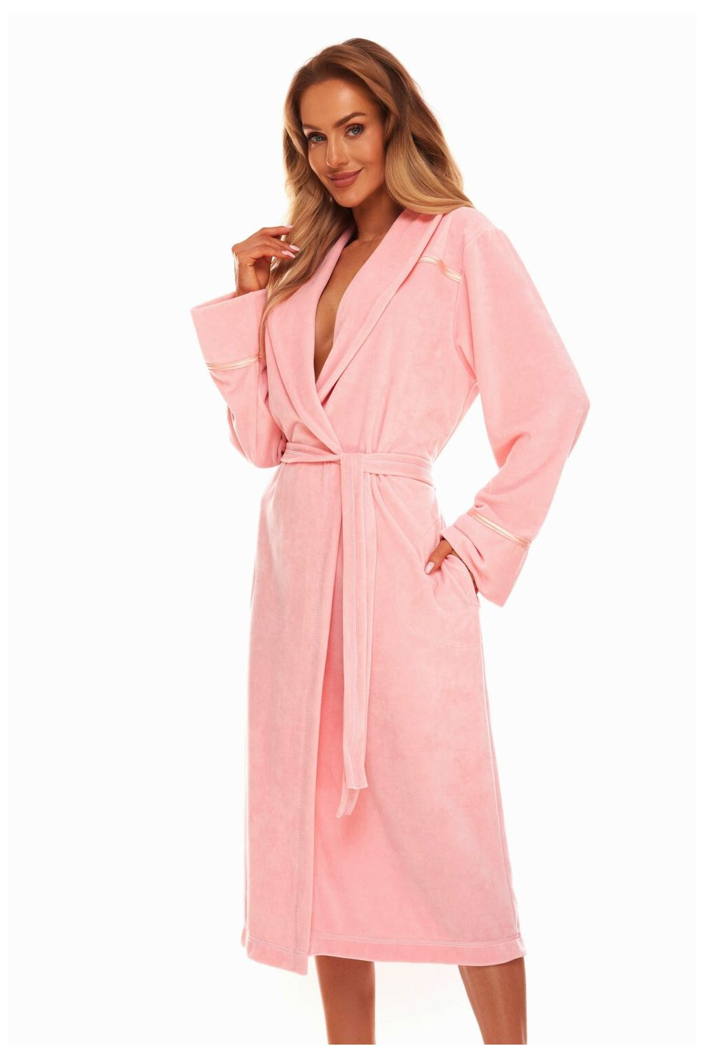 Dámský župan L&L růžový (2304-MORELA) M