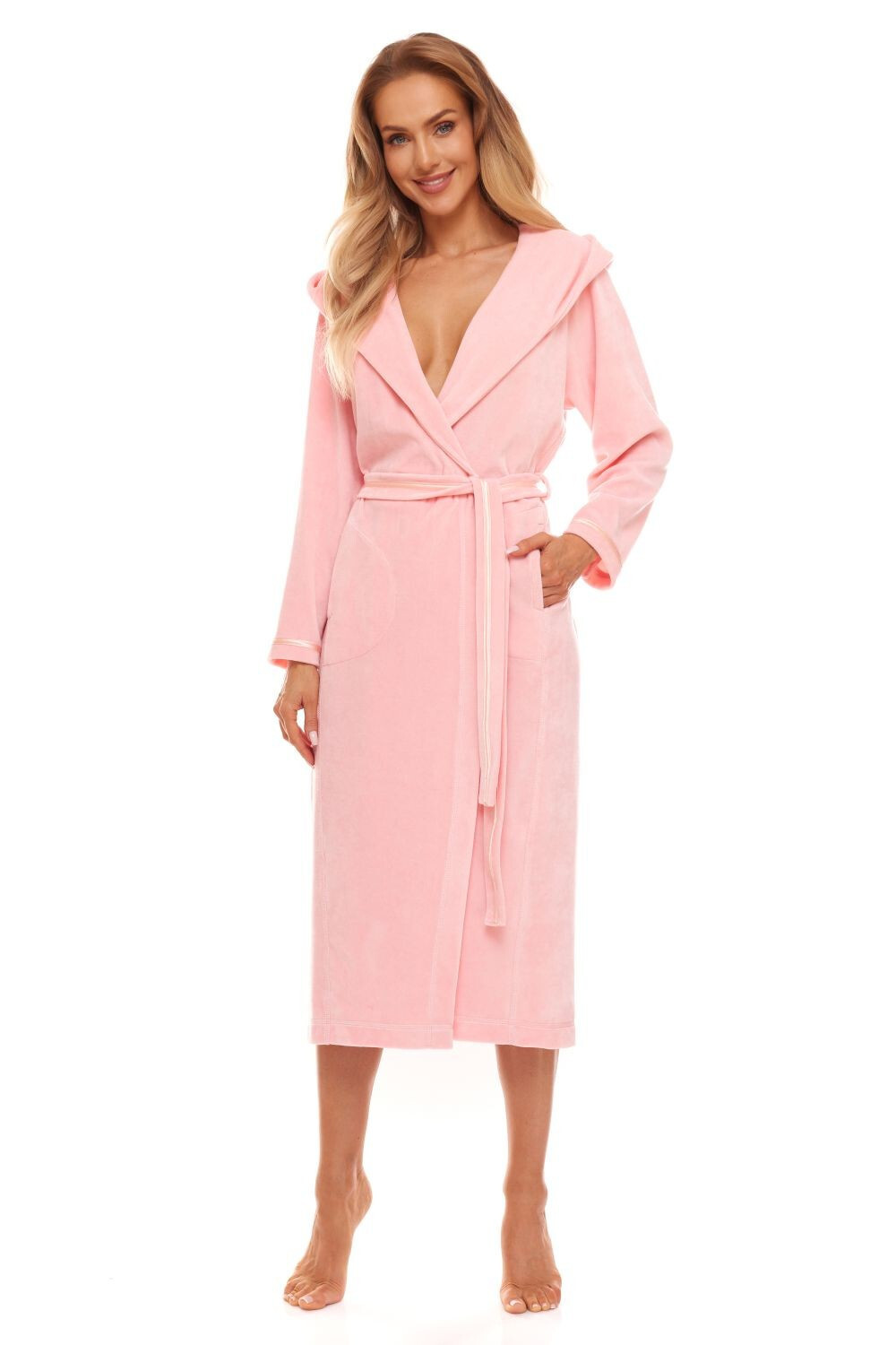 Dámský župan L&L růžový (2307-MORELA) M