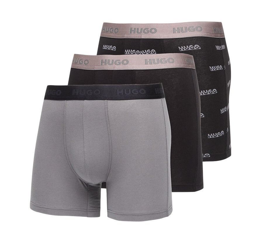 3PACK pánské boxerky HUGO vícebarevné (50549177 002) XL, trenky / trenýrky