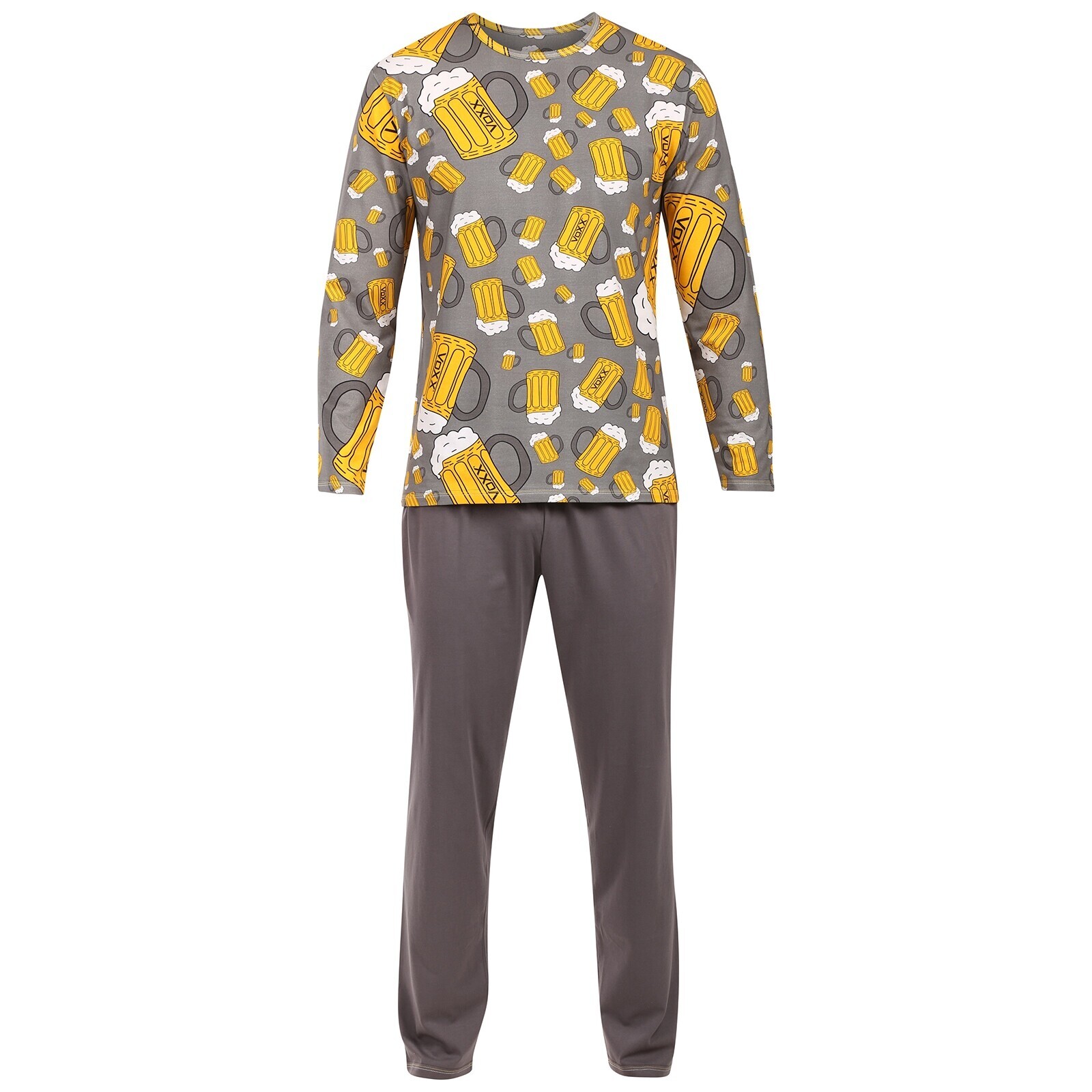 Pánské pyžamo Lonka vícebarevné (Lopping velké pivo šedé) XL