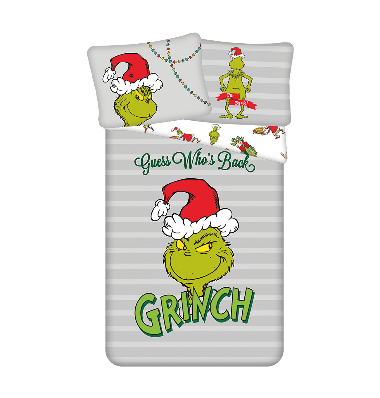 Jerry Fabrics Vánoční bavlněné povlečení 140x200 + 70x90 cm - Grinch 