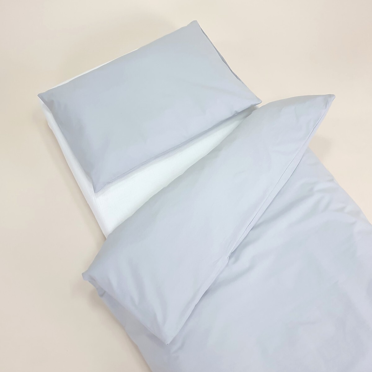 Povlečení Ourbaby® cotton bed linen gray pillow světle šedá 120x90 cm 60x40