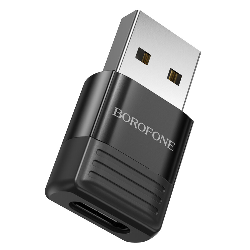 Adaptér Borofone BV18 USB-A - USB-C černý 125876