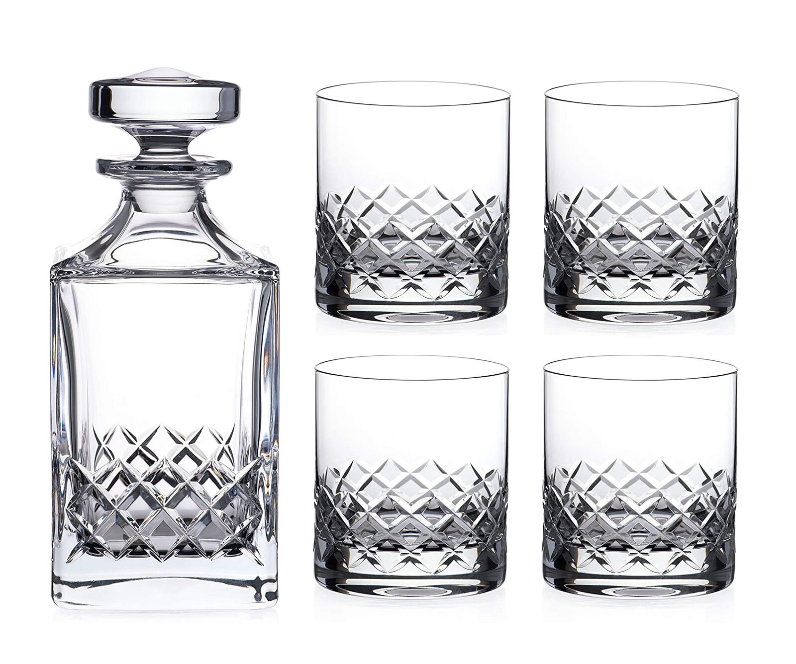 Diamante broušený whisky set Grosvenor 1+4
