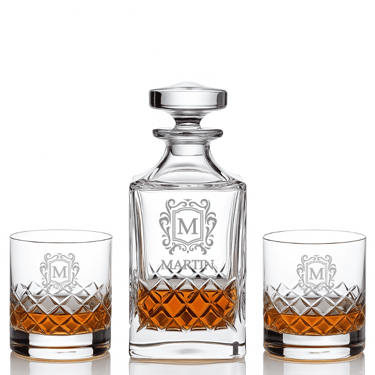 Dekorant Whisky set s monogramem Grosvenor 1+2