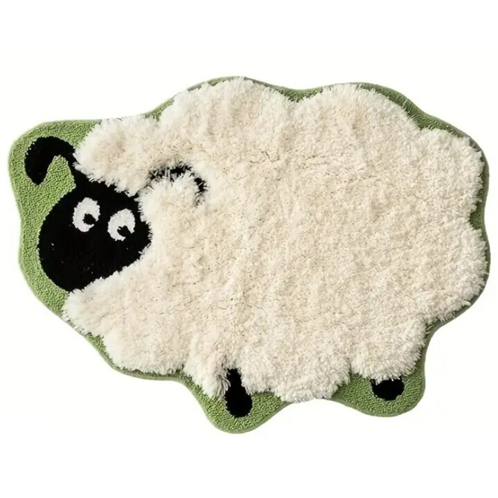 Kusový koberec Ovečka, 51x66, bílá, dětský pokoj, Mujkoberec Original