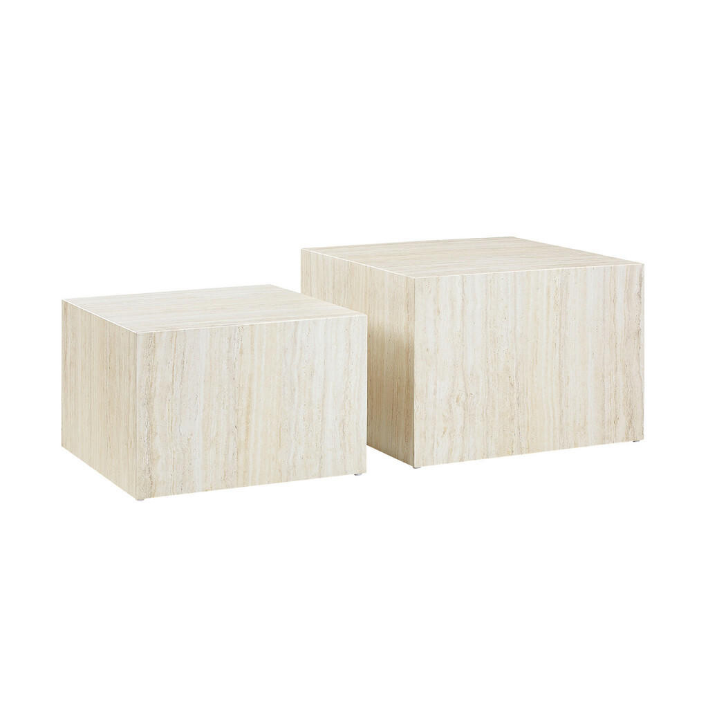 Livetastic SADA KONFERENČNÍCH STOLKŮ, béžová, kompozitní dřevo, 58-50/58-50/40-33 cm