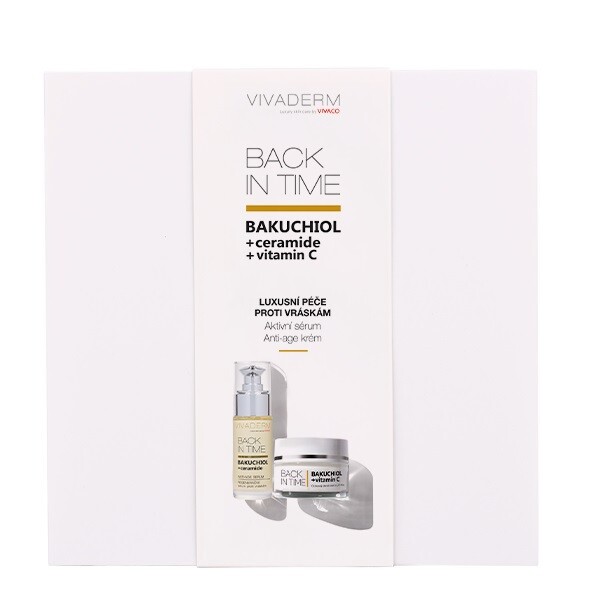 Vivaco Vivaderm Dárkové balení BAKUCHIOL+ ceramide BACK IN TIME