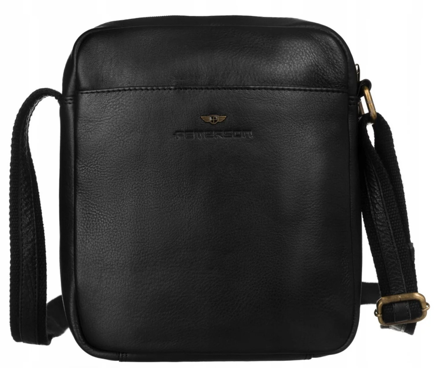 Pánská kožená crossbody taška černá - Peterson Wyatt černá