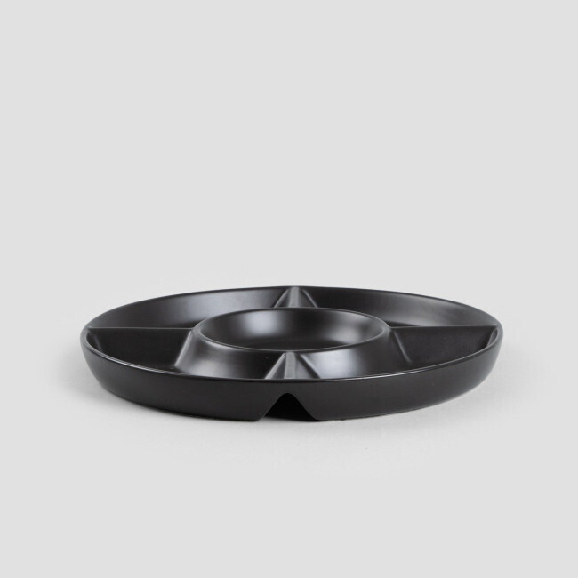 Servírovací talíř | NELSON | kulatý matný černý | 33 cm | 737602