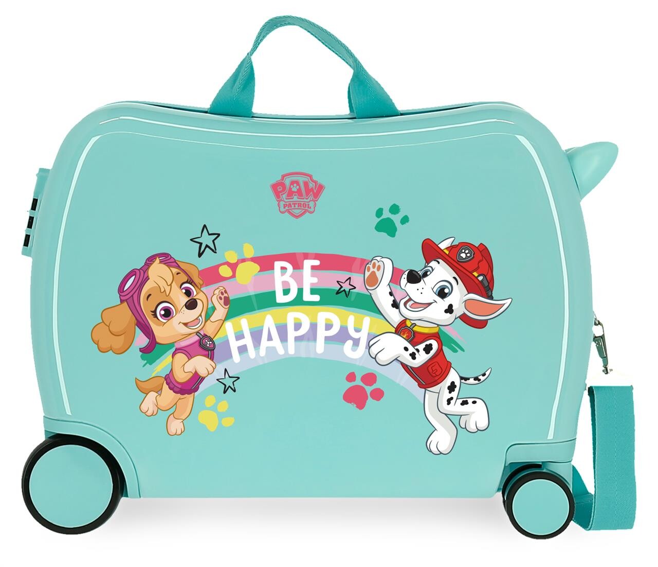 JOUMMABAGS Dětský kufřík na kolečkách - odražedlo - Tlapková patrola - Be Happy