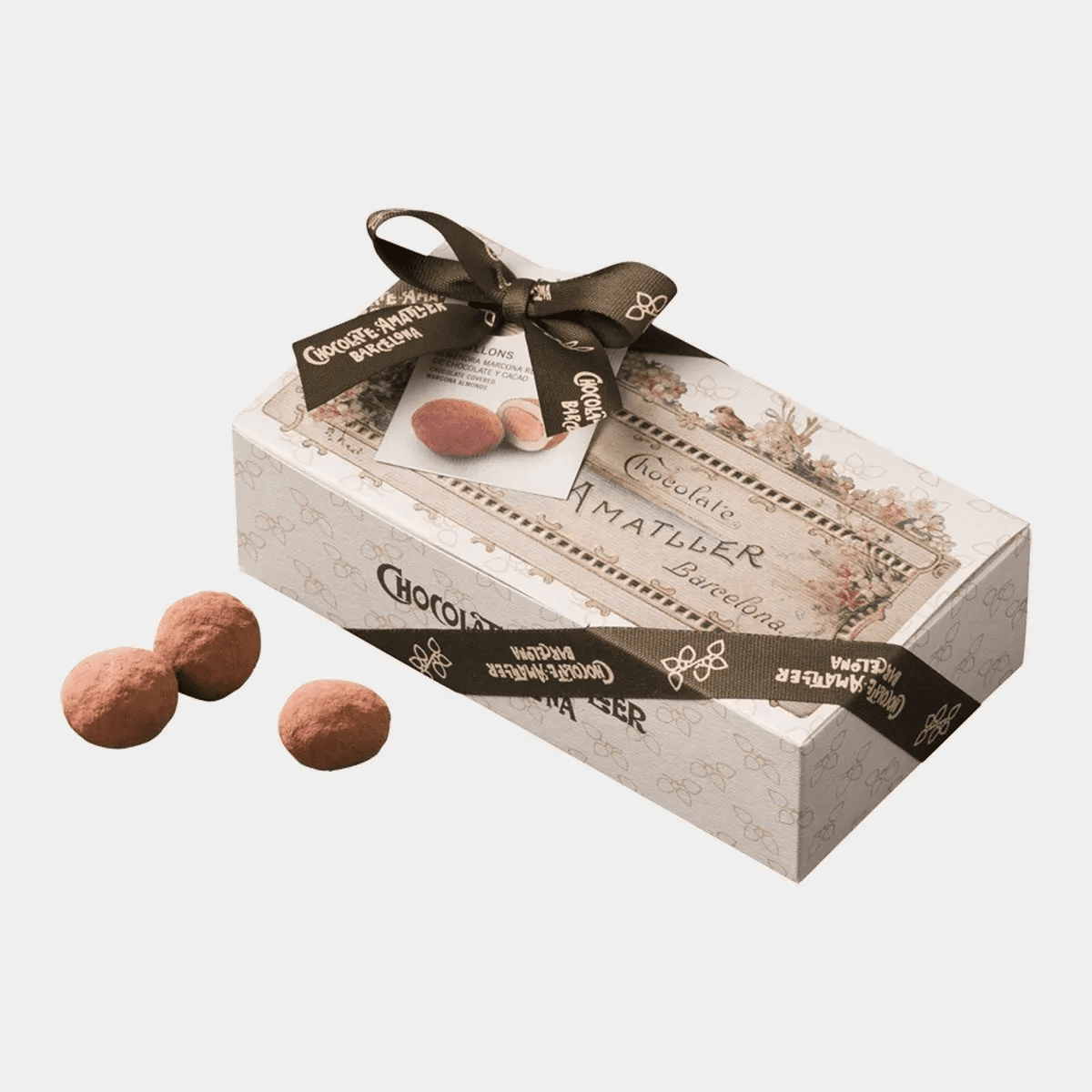 Amatller Dárková krabička s mandlemi v čokoládě 125g