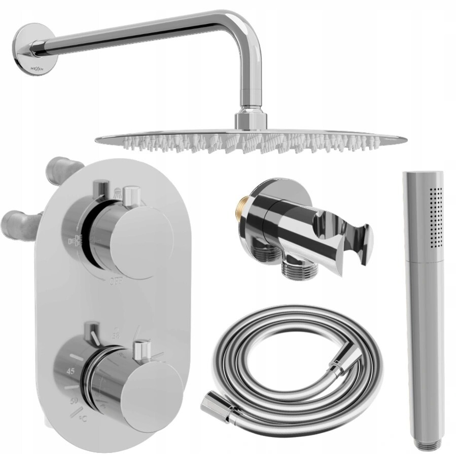 MEXEN/S Kai DR70 podomítkový sprchový SET + slim sprcha 30, chrom 77602DR7030-00