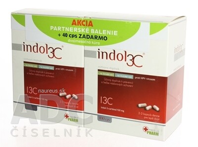 MEDIKAPHARM s.r.o. INDOL3C cps partnerské balení, dvouměsíční kúra, AKCE, 2x100 + 40 zdarma (240 ks) 240 ks