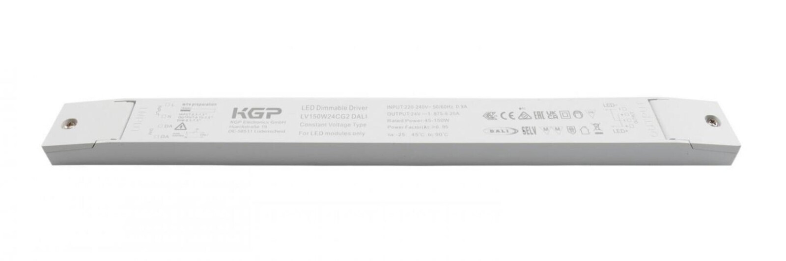 KGP napájení (CV, DC) stmívatelné - KGP, Long-Flat, DIM, CV, LV150W24CG2 DALI 872148