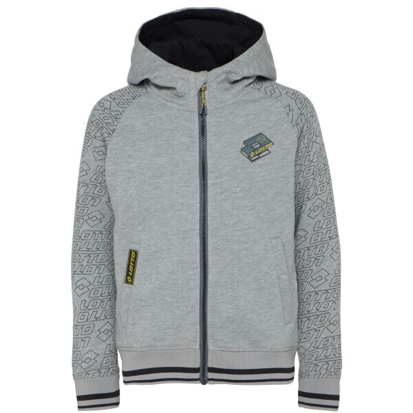 Lotto MANET Chlapecká celorozepínací mikina s kapucí, šedá, velikost 164-170
