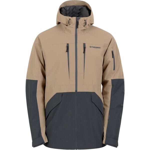 FUNDANGO BAILY ECO Pánská lyžařská/snowboardová bunda, béžová, velikost