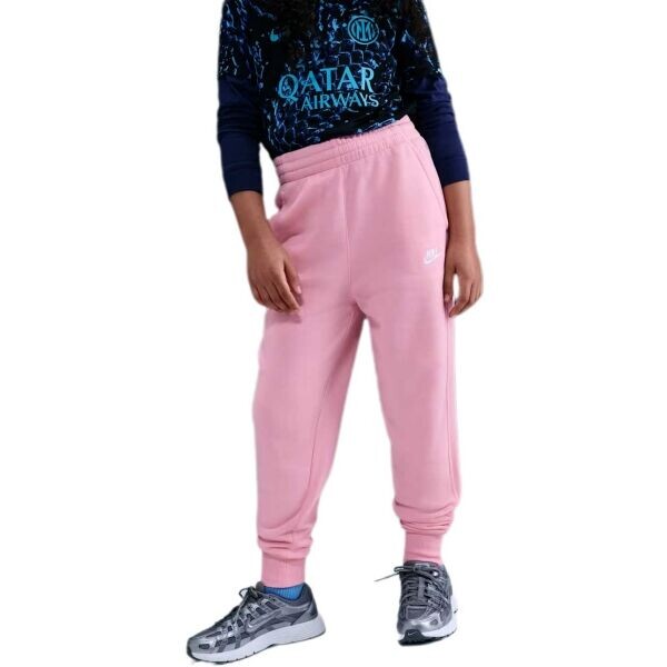 Nike SPORTSWEAR CLUB FLEECE Dívčí tepláky, růžová, velikost