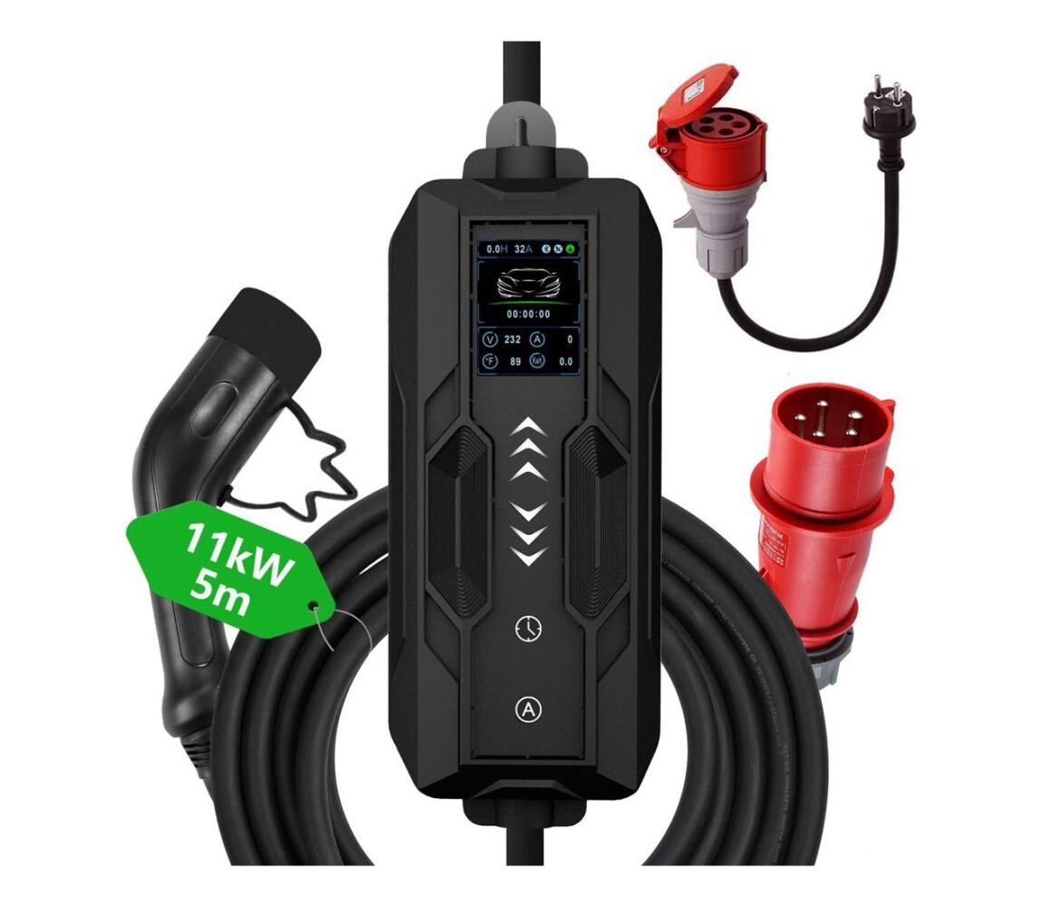 Neo  - Nabíjecí stanice EV pro elektromobily 16A/380V+zástrčka 230V, 5m Tuya NSE004