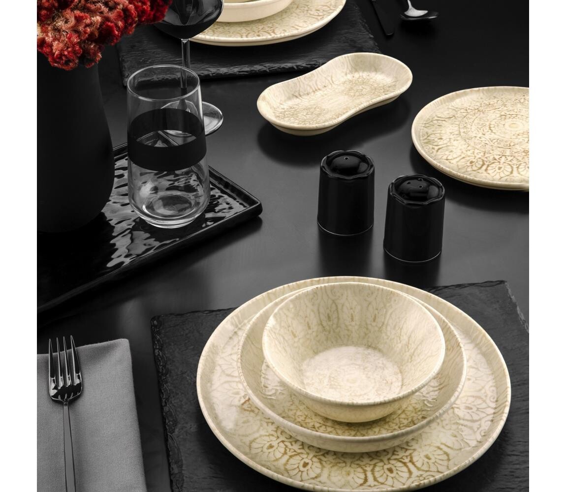 Jídelní sada 27 ks béžová/porcelán 721NBL3152