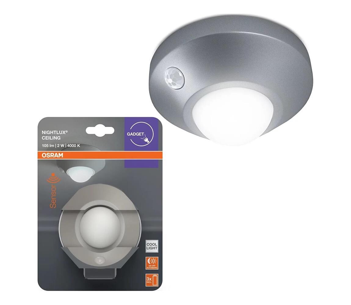 Osram - LED Orientační svítidlo se senzorem NIGHTLUX LED/2W/3xAA 4099854530777