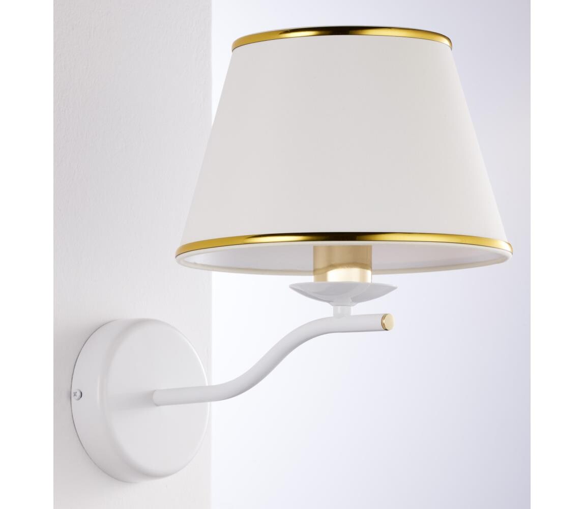 Jupiter 2086 - Nástěnná lampa SAMBA 1xE27/15W/230V bílá/zlatá 2086