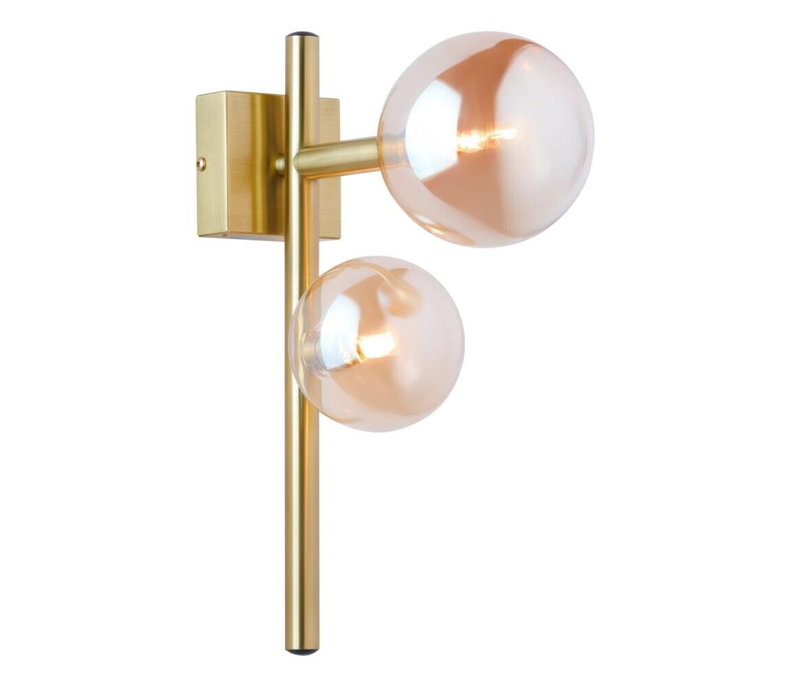 Jupiter 1900 - Nástěnné svítidlo NEPTUN 2xG9/14W/230V zlatá/kouřová béžová 1900