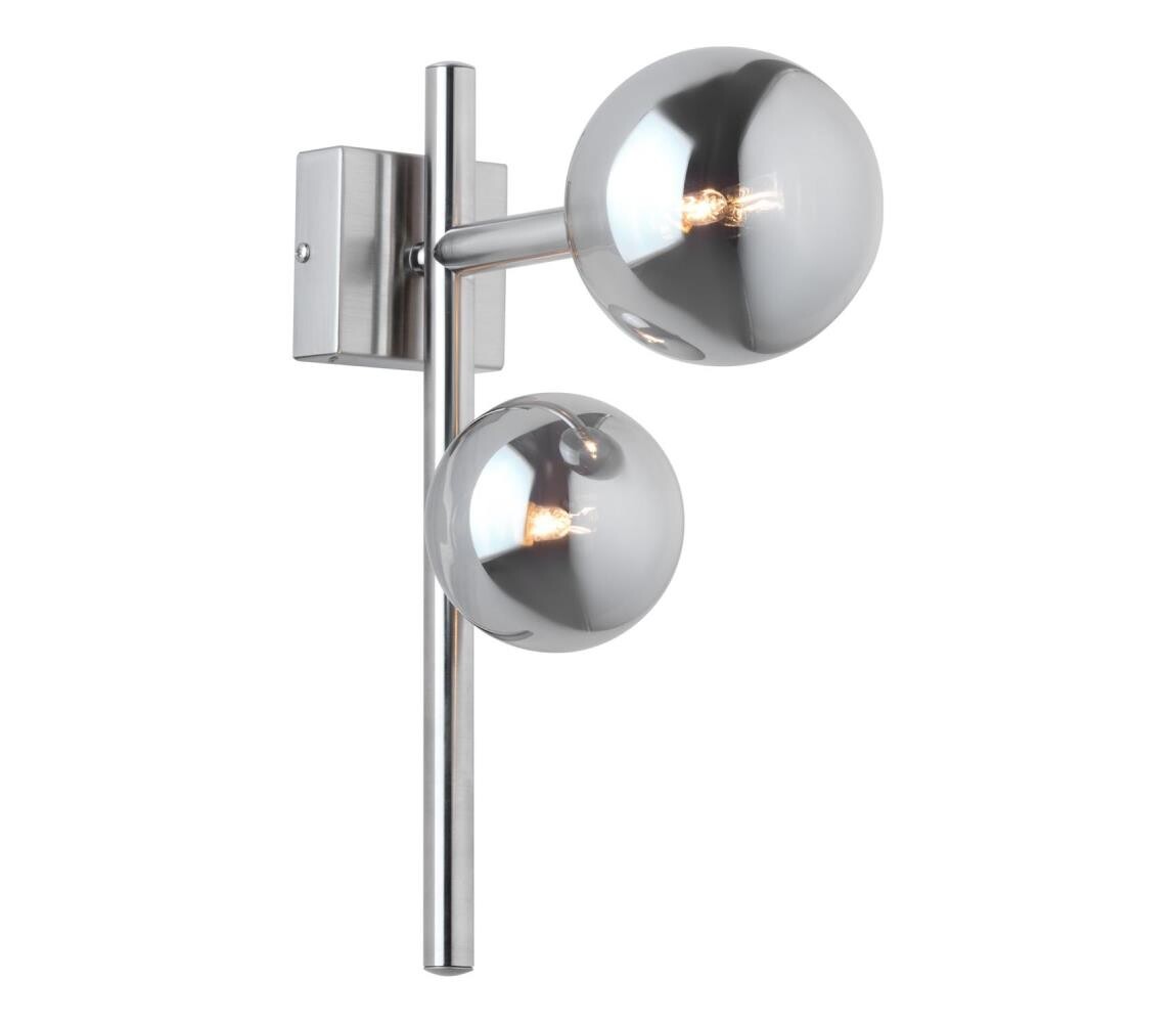 Jupiter 1903 - Nástěnné svítidlo NEPTUN 2xG9/14W/230V matný chrom/kouřová šedá 1903