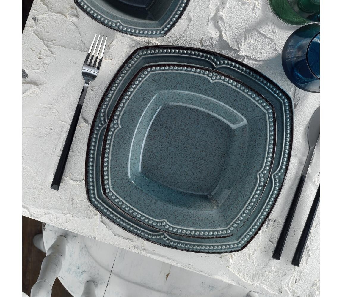 Jídelní sada 24 ks modrá/porcelán 710KTP2889