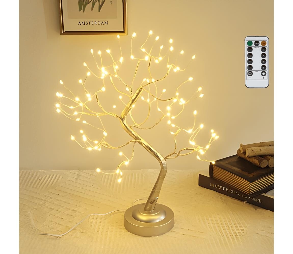 B.V.  - LED Vánoční dekorace 108xLED/3xAA/8 funkcí 45cm teplá bílá B10303Y1X