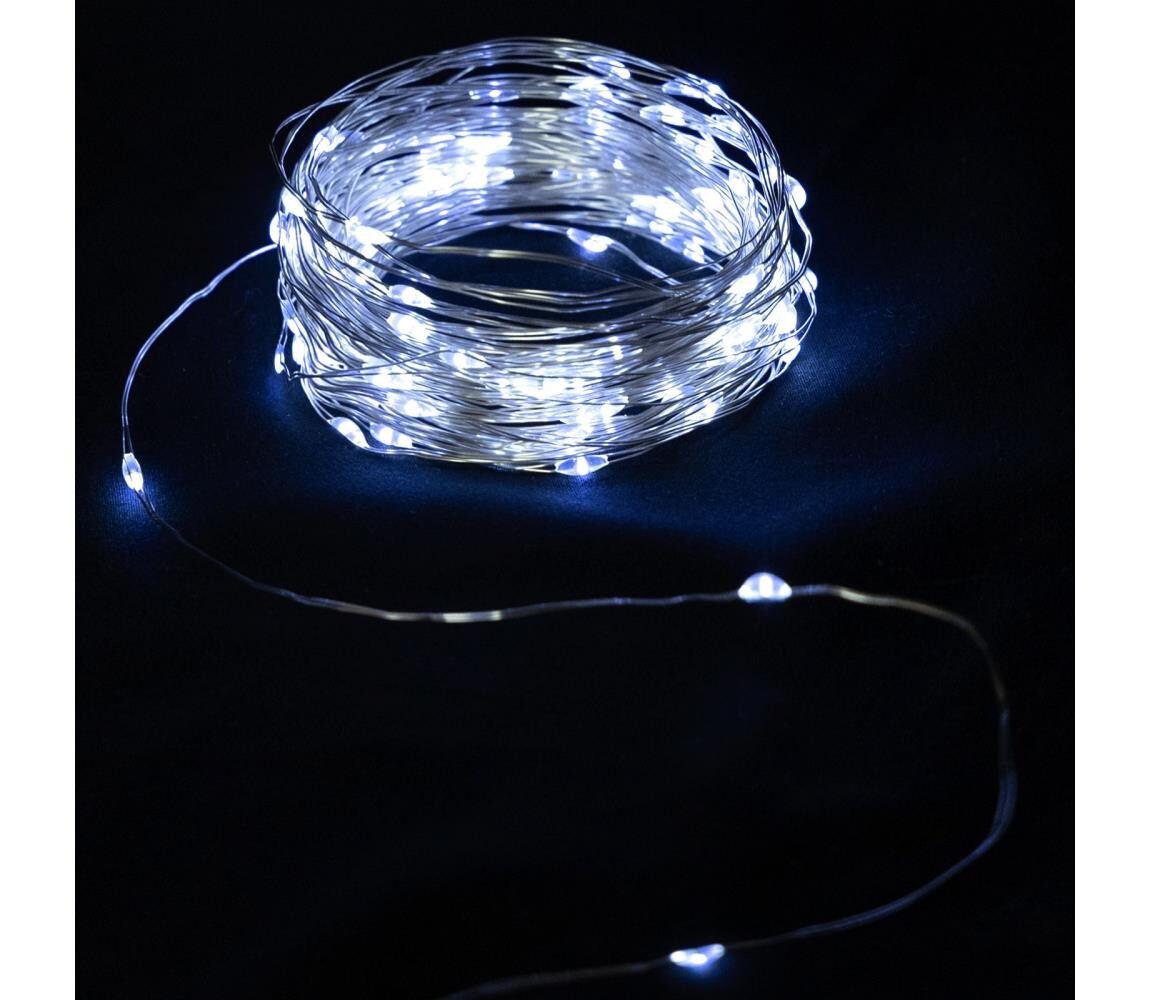 B.V.  - LED Vánoční řetěz 20xLED/2x3V 2m studená bílá B10303K0Y