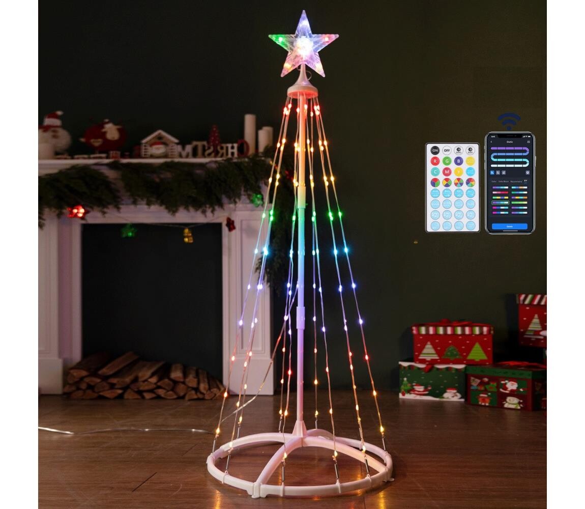 B.V.  - LED RGBICW Venkovní vánoční dekorace 165xLED/230V 1,8m IP44 + DO S104033W4