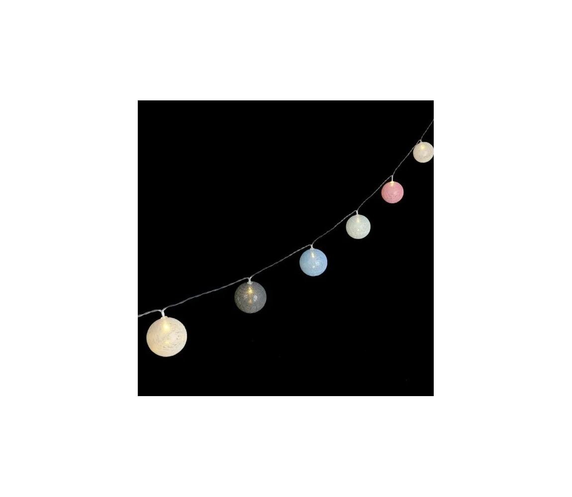 B.V.  - LED Vánoční řetěz 10xLED/3xAA 2m teplá bílá B103033WU