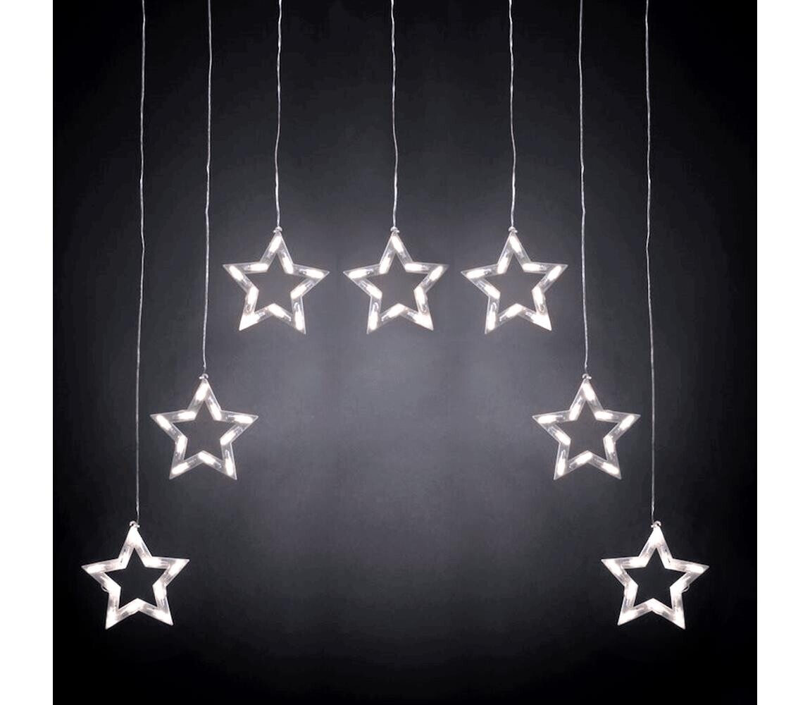 B.V.  - LED Venkovní vánoční řetěz 70xLED/230V 1,2x1m IP44 studená bílá hvězd B10303ABGG