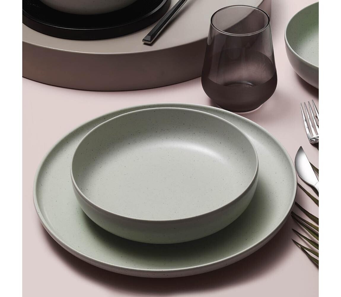 Jídelní sada 18 ks zelená/porcelán 710KTP3610