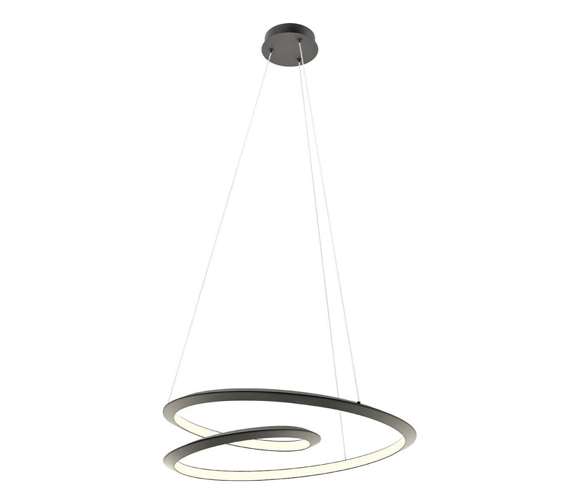 Redo 01-3378 - LED Stmívatelný lustr na lanku STORM LED/60W/230V černá 01-3378