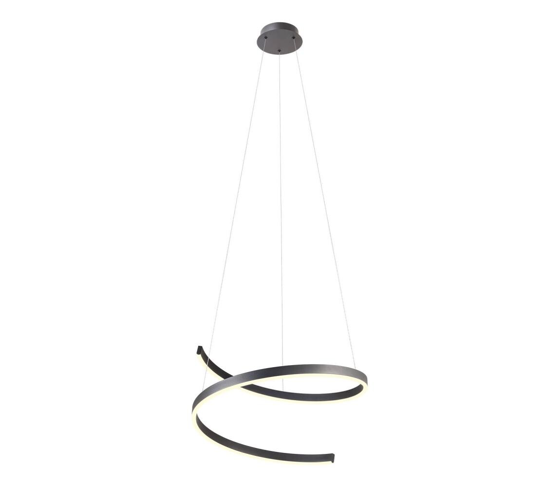 Redo 01-4015 - LED Stmívatelný lustr na lanku SCROLL LED/38W/230V černá 01-4015