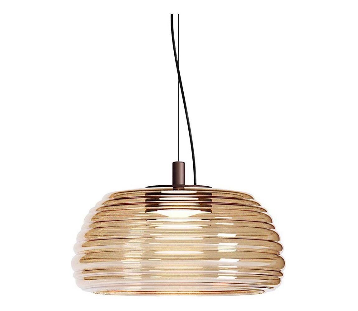 Redo 01-4542 - LED Stmívatelný lustr na lanku ONDULA LED/16W/230V béžová/kouřová 01-4542