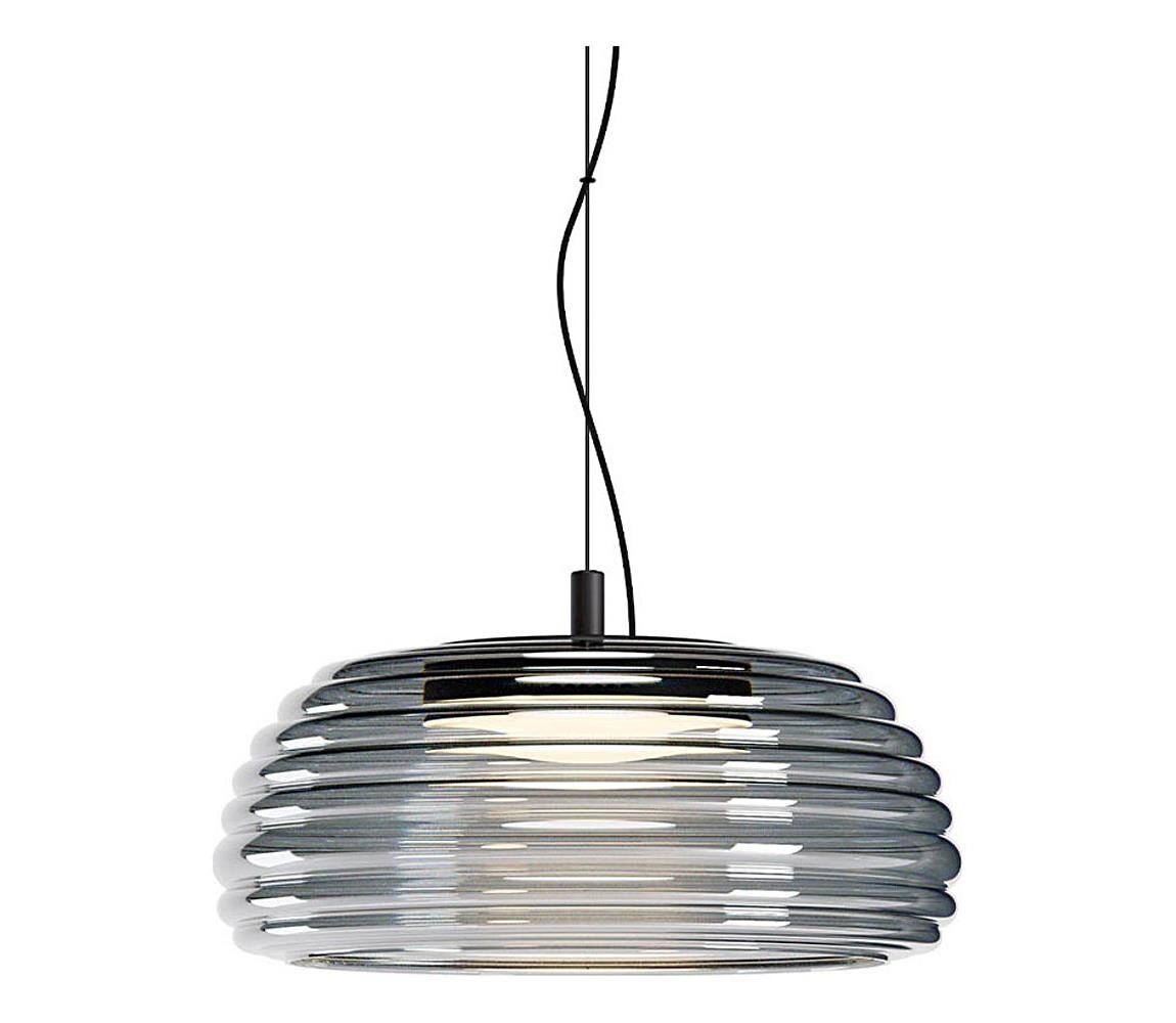 Redo 01-4543 - LED Stmívatelný lustr na lanku ONDULA LED/16W/230V černá/kouřová 01-4543