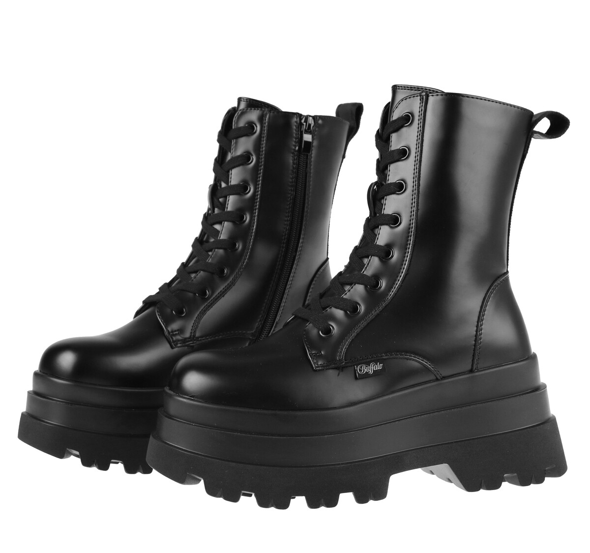 boty s klínem - JUPITER - BUFFALO - 1622609-BLK 38