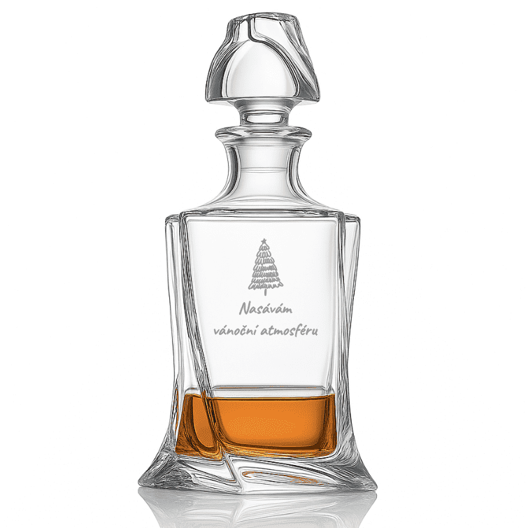 Dekorant Vánoční karafa na whisky Quadro 770 ml