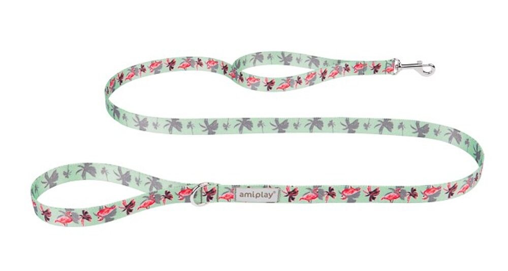 Amiplay Vodítko Be Happy Flamingo 150 cm | Vodítka pro psy