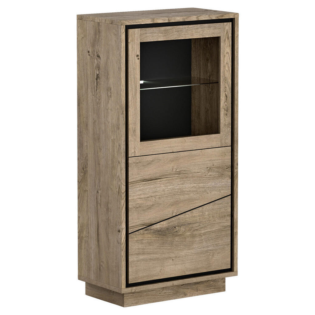 Livetastic VITRÍNA, koňaková, 68/143/37 cm