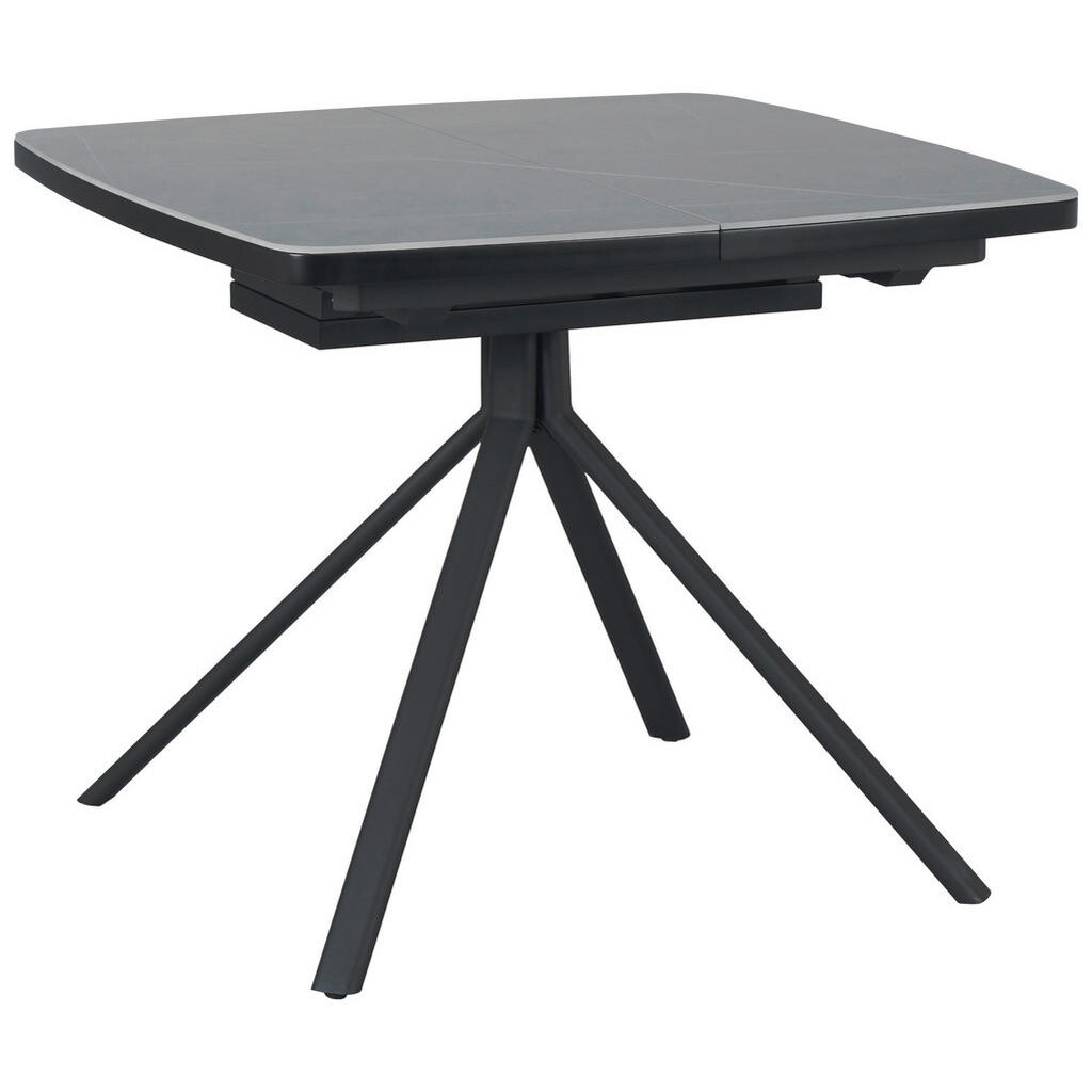 Novel JÍDELNÍ STŮL, šedá, černá, 90-130/90/76 cm