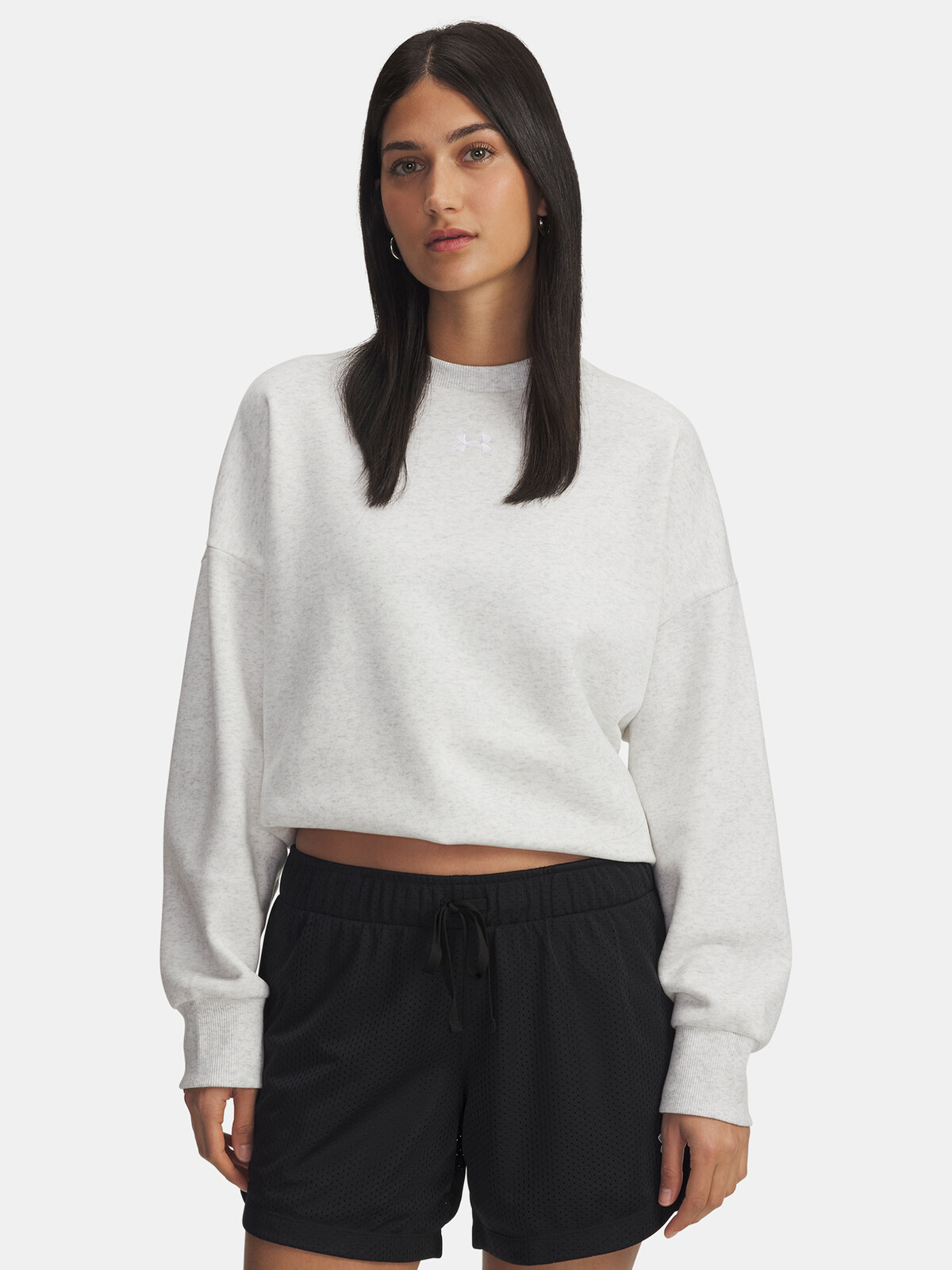 Dámská mikina Under Armour UA Rival Fleece OS Crew-GRY - Dámské