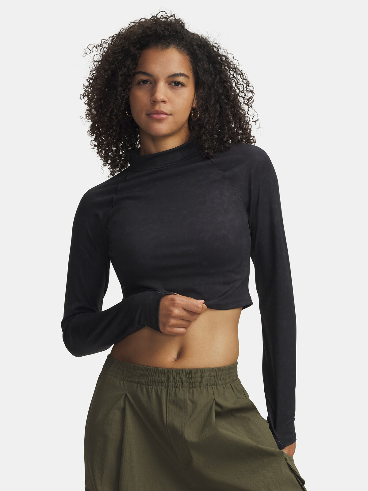 Dámské tričko Under Armour Meridian Suede Effect LS-BLK - Dámské