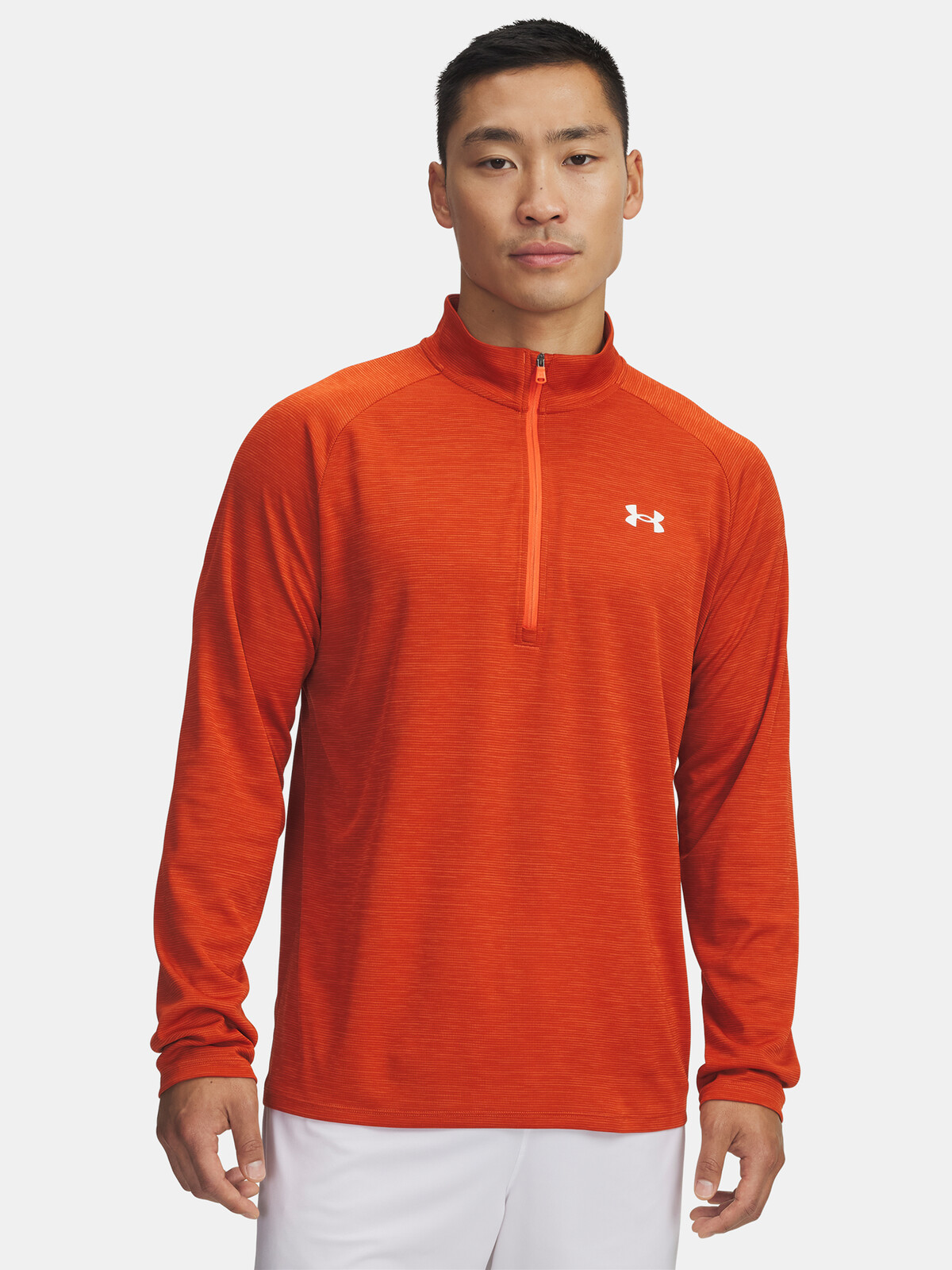 Pánské tričko Under Armour UA Tech Textured 1/2 Zip-ORG - Pánské